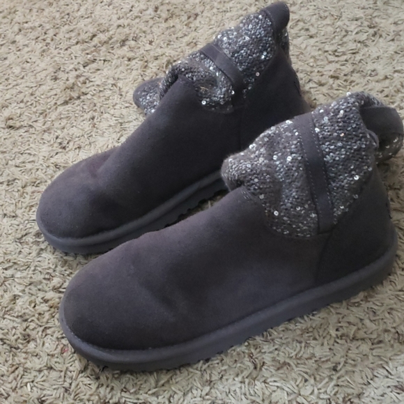 SALE⚡UGGS BOOTS MIDCALF KNIT WITH SEQUINS SZ 8 - Picture 4 of 8